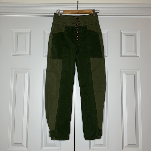 Veronica Beard Marley High-Rise Straight Two-Toned Convertible Leg Jeans 26 - Picture 3 of 11